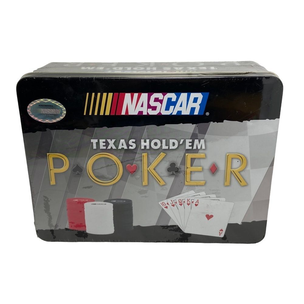 NASCAR Poker Game Texas Hold'me Tin Box Sealed